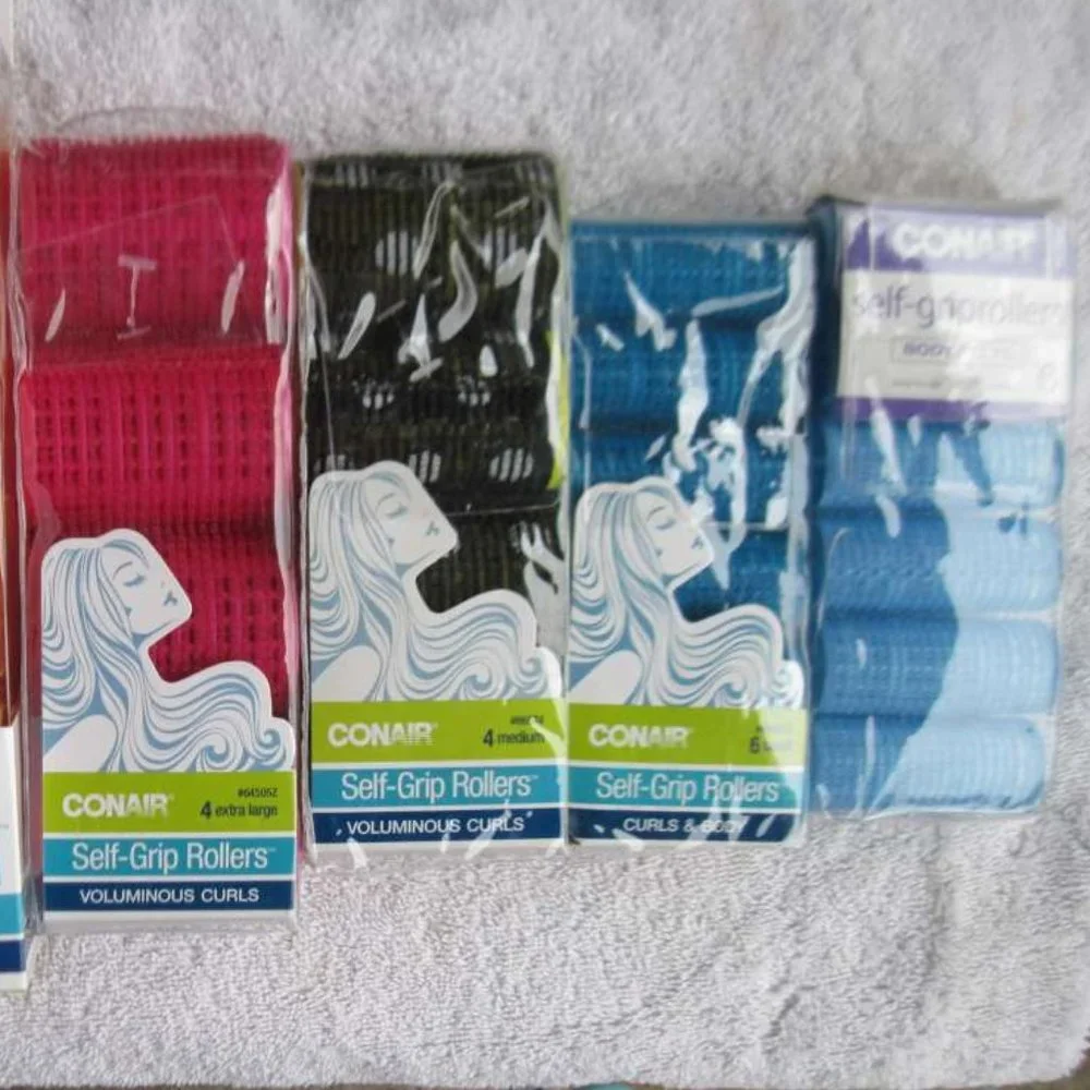 Conair Self Grip Rollers Volume Body Curls Hair Curlers Small Medium Extra Large
